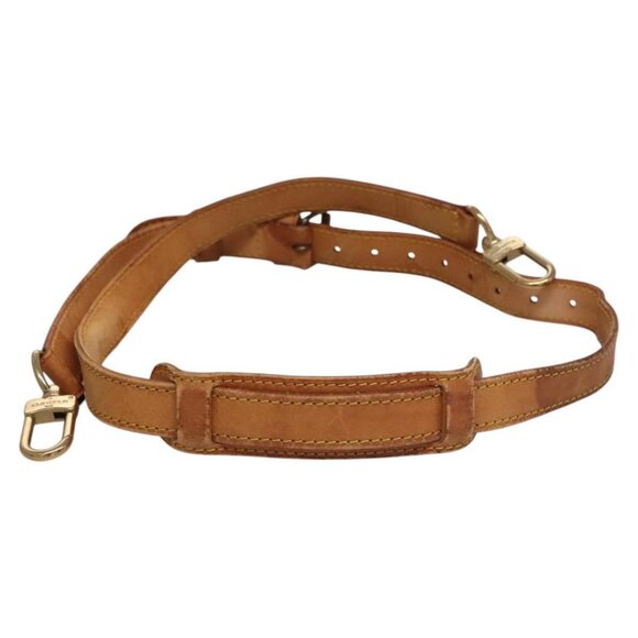 LOUIS VUITTON Adjustable Shoulder Strap Leather 36.6""-44.1"" Beige Auth EC522 - Picture 2 of 9